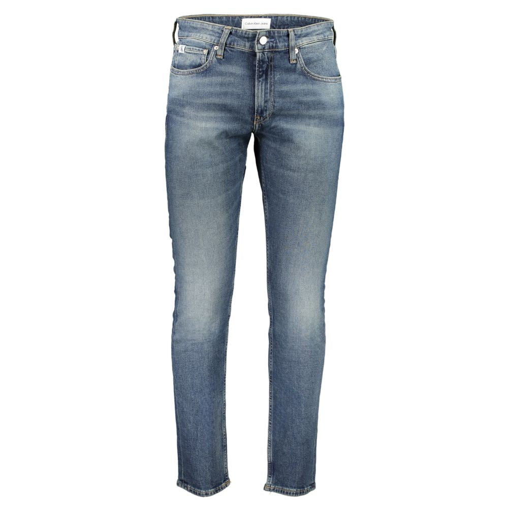 Calvin Klein Blue Cotton Slim Fit Jeans