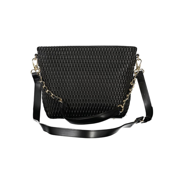 Mario Valentino - Nero Poliuretano Women’s Bag with Removable Shoulder Handle