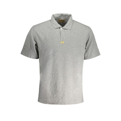 La Martina Grigio Cotton Men Polo Shirt