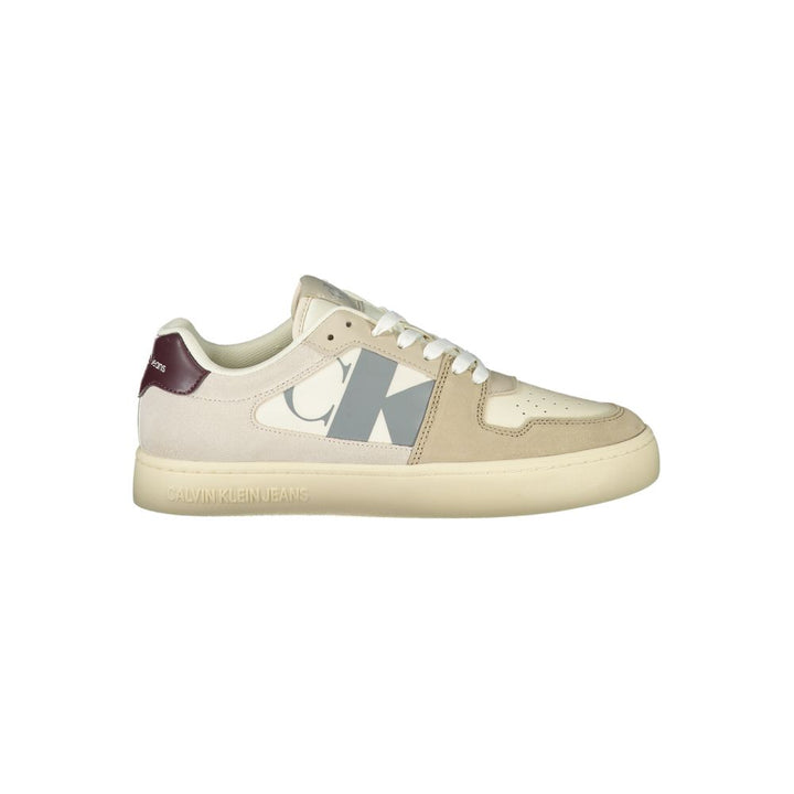 Calvin Klein Beige Polyurethane Men Sneaker