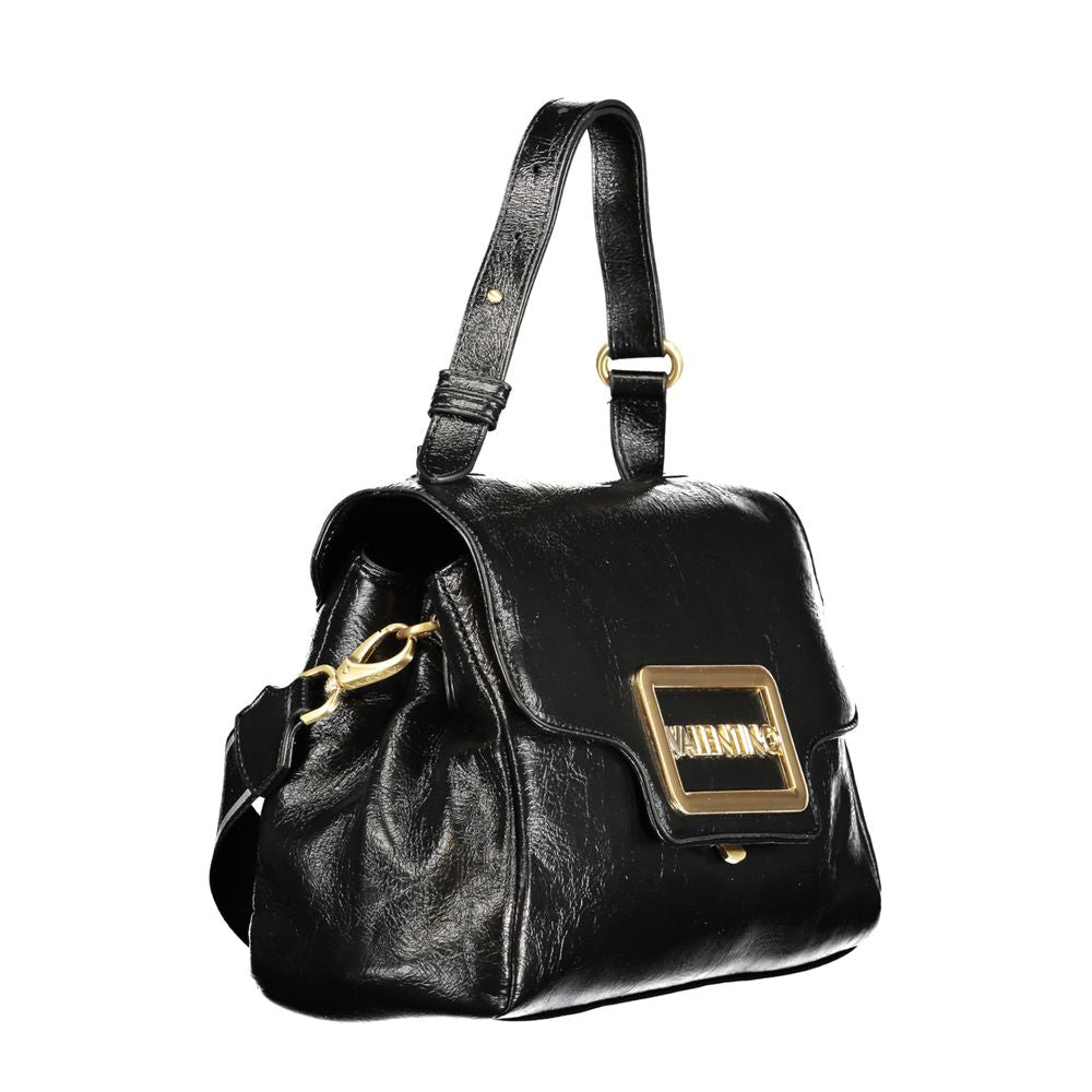 Mario Valentino - Nero Poliuretano Women Bag With Adjustable Handle