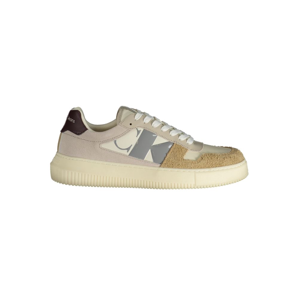 Calvin Klein Beige Polyester Athletic Sneakers