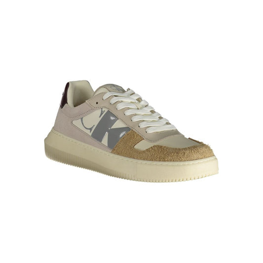Calvin Klein Beige Polyester Athletic Sneakers