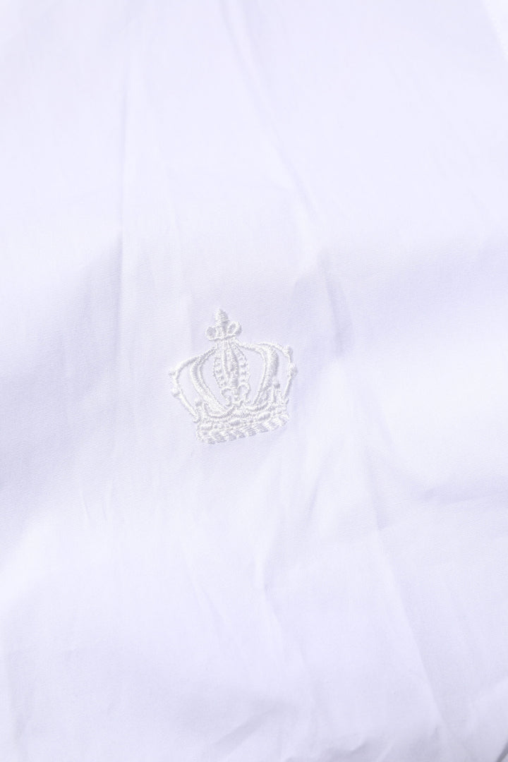 Dolce &amp; Gabbana White Cotton GOLD Long Sleeves Formal Shirt