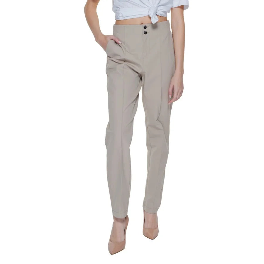 Street One Beige Polyamide Cropped Pants