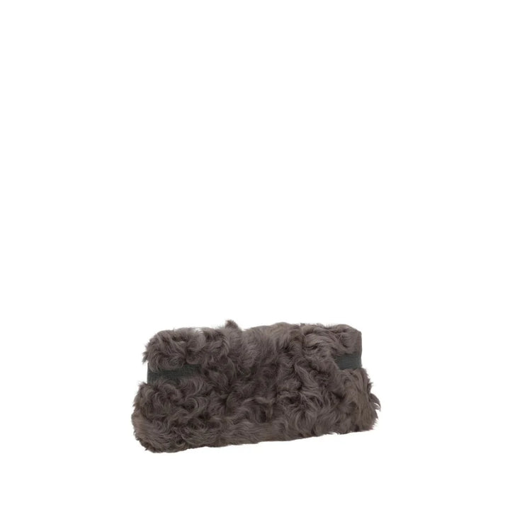 Brunello Cucinelli Brown Fur Clutch Bag