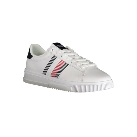 Tommy Hilfiger White Polyester Athletic Sneakers