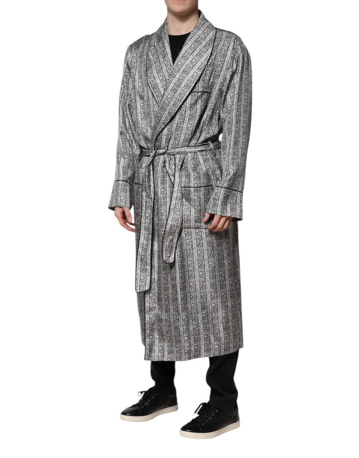 Dolce &amp; Gabbana Multicolor Floral Robe Coat Wrap Jacket