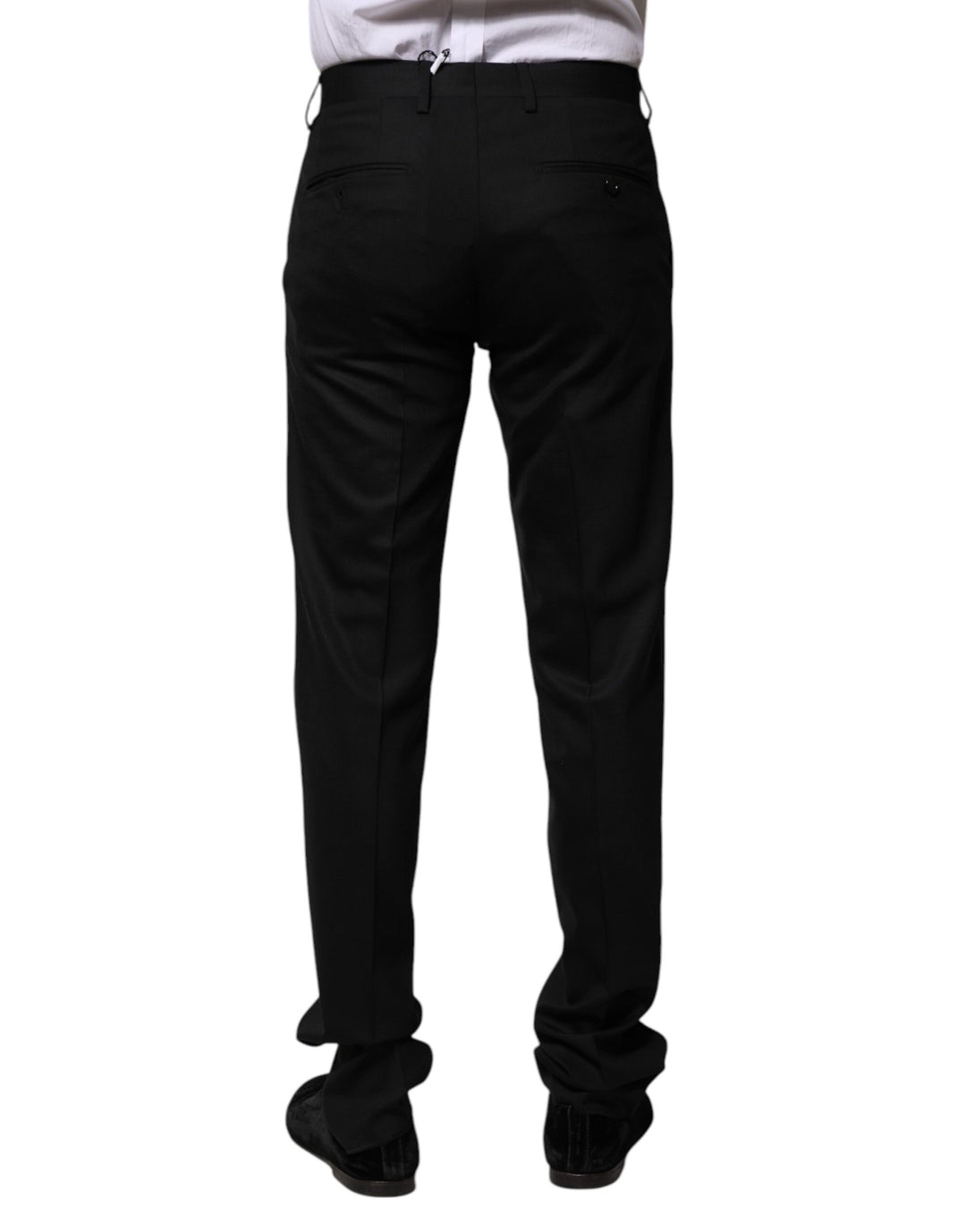 Dolce &amp; Gabbana Black Wool Formal Dress Pants