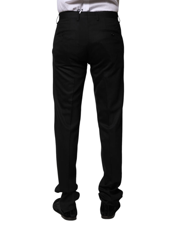Dolce &amp; Gabbana Black Wool Formal Dress Pants