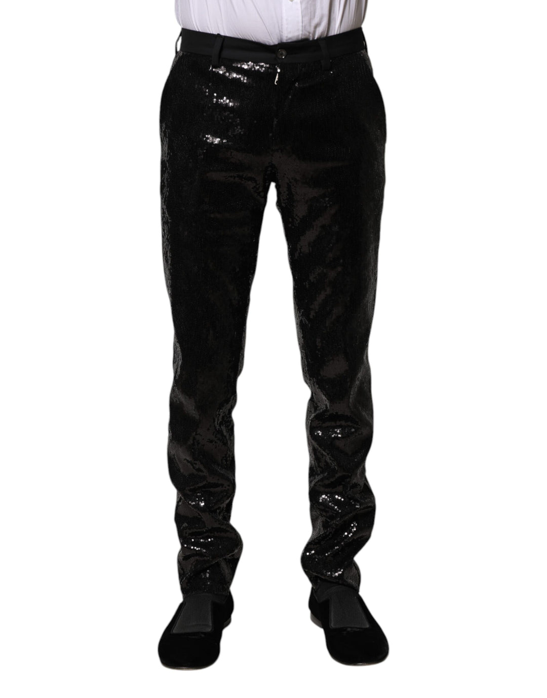 Dolce &amp; Gabbana Black Sequined Embellishment Pants