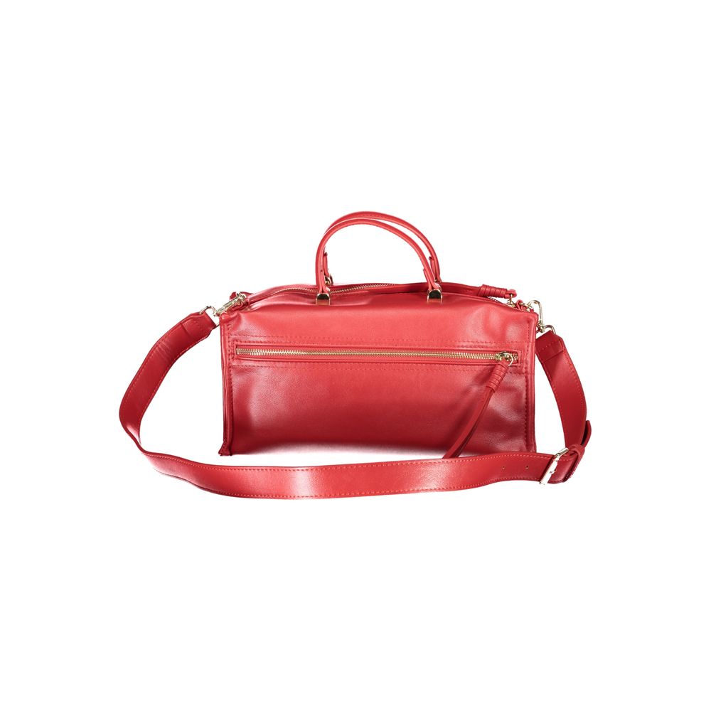 Mario Valentino - Rosso Poliuretano Womens Bag with Handles and Shoulder Strap
