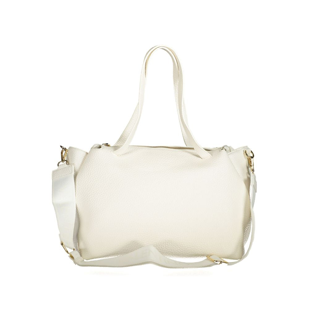 Mario Valentino - Bianco Polyurethane Women’s Bag with Handles and Internal Pocket