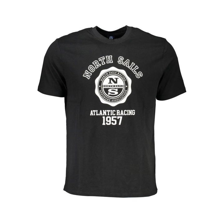 North Sails Black Cotton Men T-Shirt