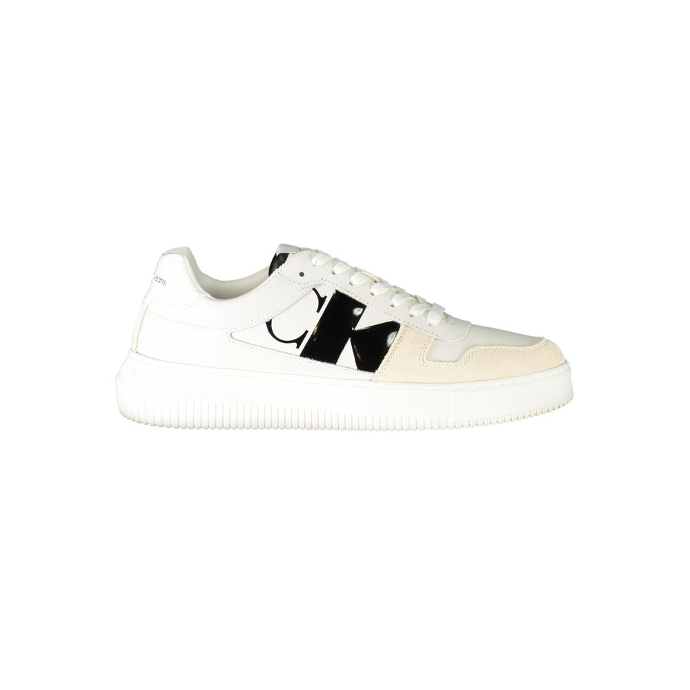 Calvin Klein White Polyester Athletic Sneakers