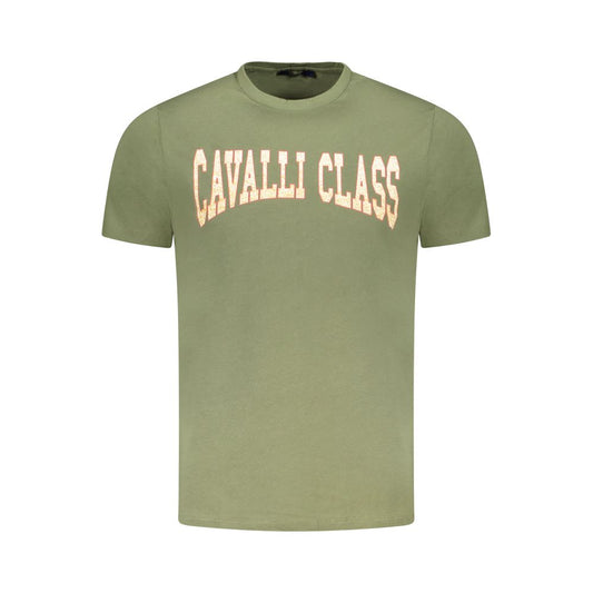 Cavalli Class Verde Cotton Men T-Shirt
