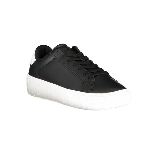 Tommy Hilfiger Black Polyurethane Men Sneaker