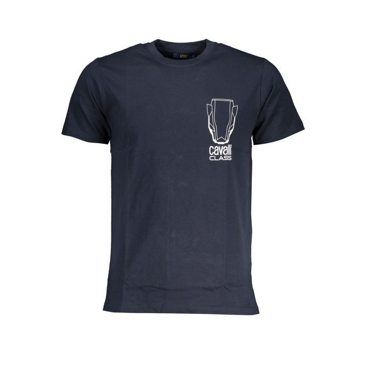 Cavalli Class Blu Cotton Men T-Shirt
