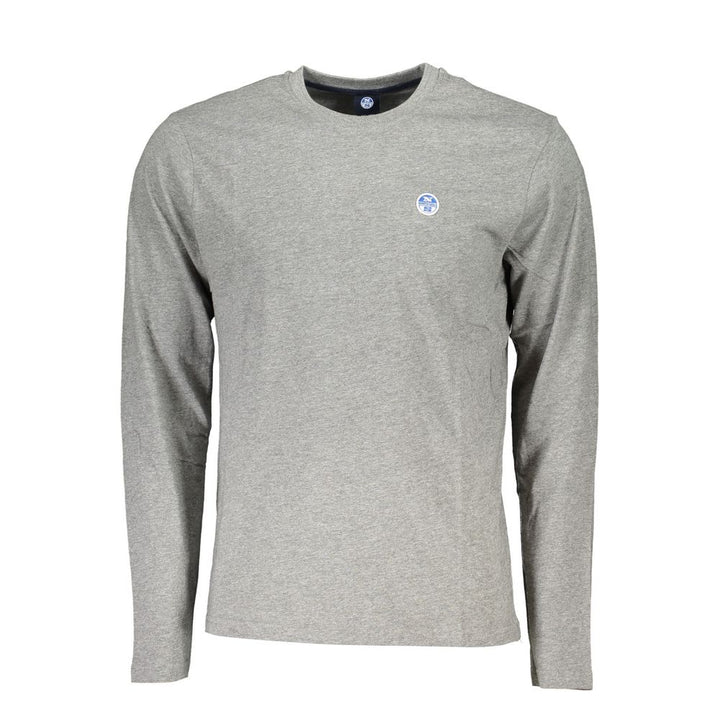 North Sails Grigio Cotton Men T-Shirt