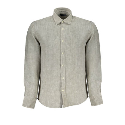 North Sails Gray Linen Dress Shirt