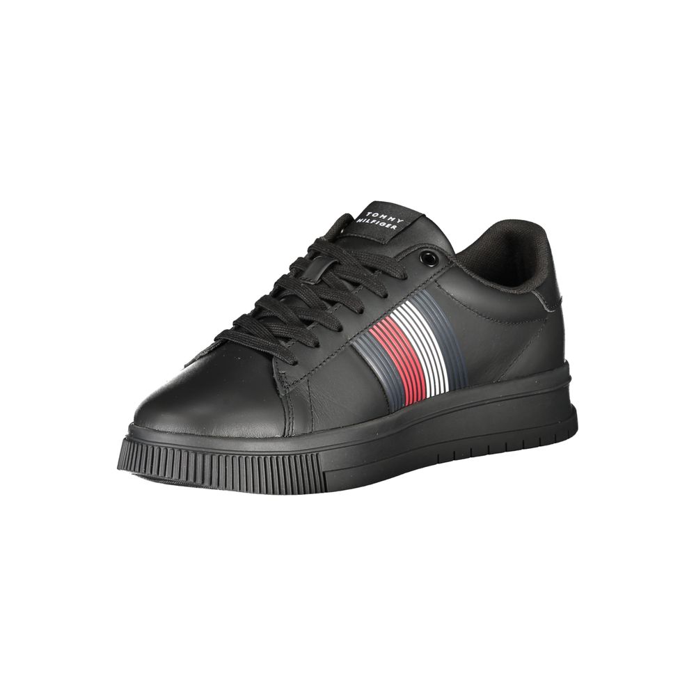 Tommy Hilfiger Black Polyester Athletic Sneakers
