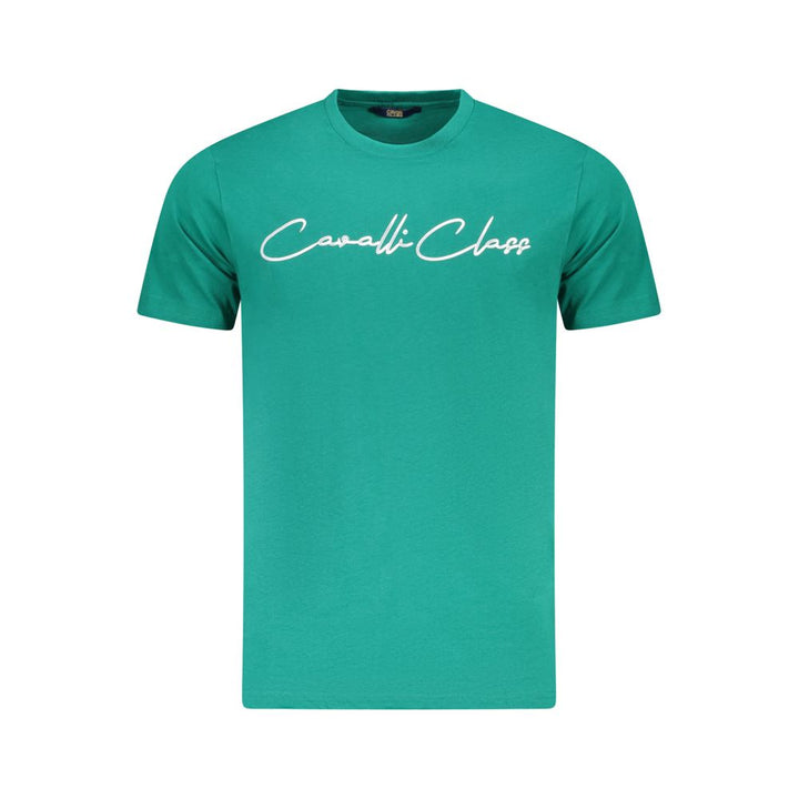 Cavalli Class Verde Cotton Men T-Shirt