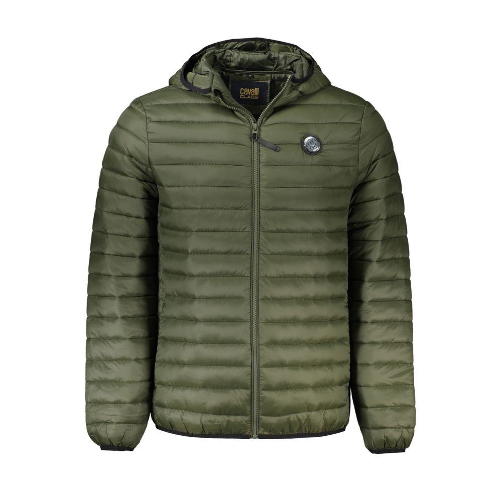 Cavalli Class Green Polyamide Full-Length Jacket