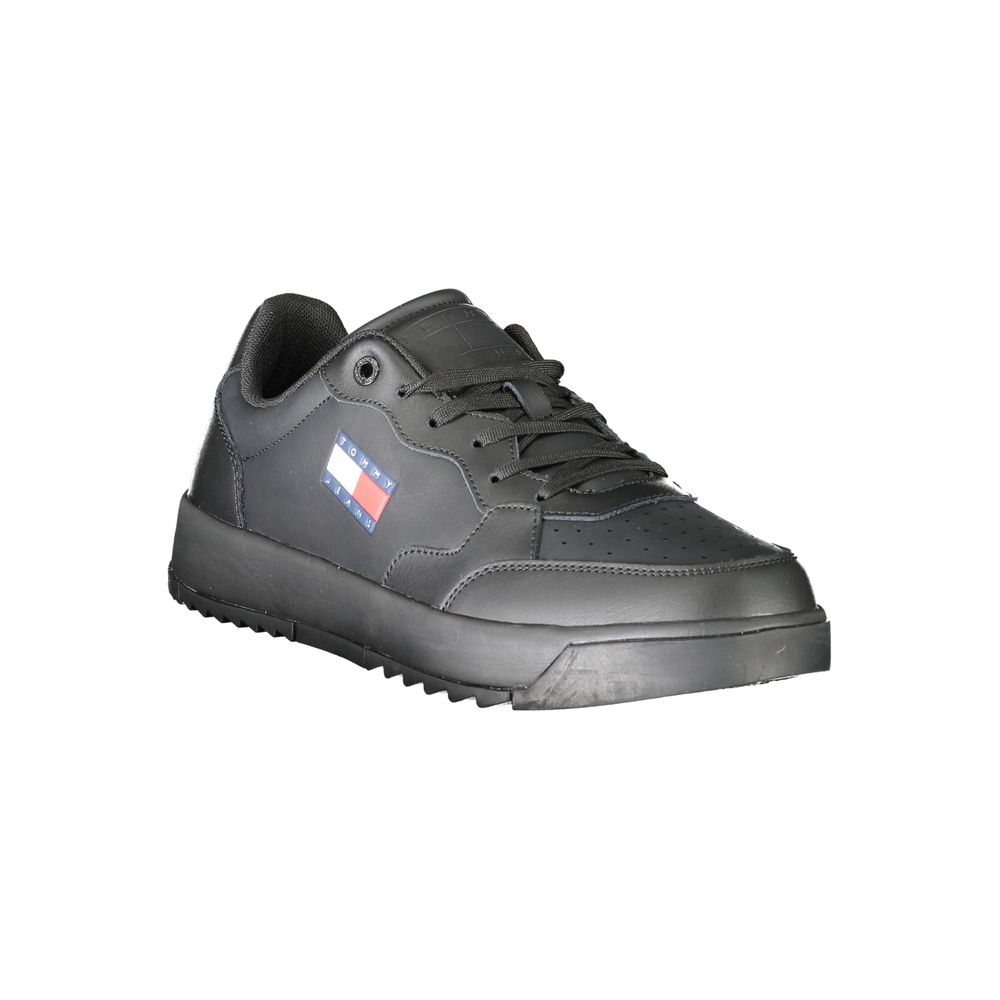 Tommy Hilfiger Black Polyester Athletic Sneakers