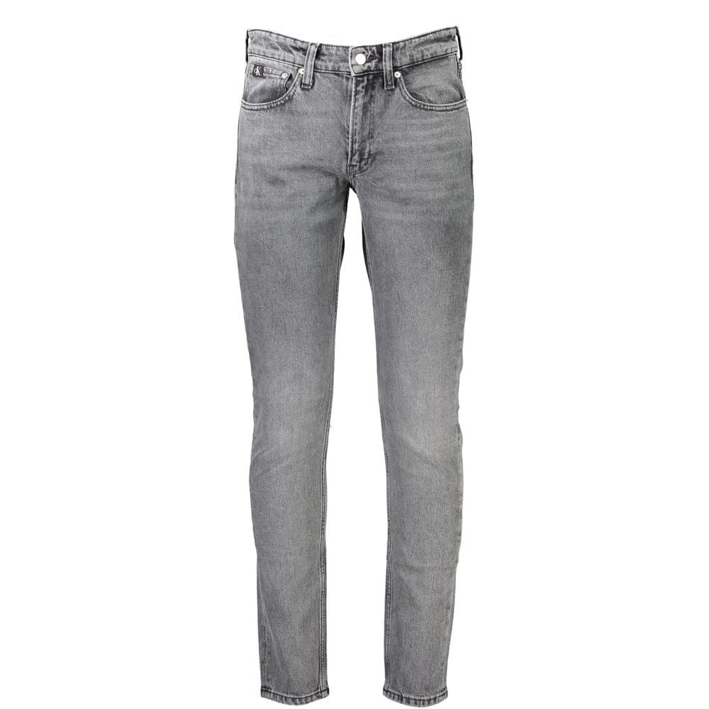 Calvin Klein Gray Cotton Slim Fit Jeans