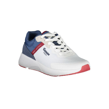 Carrera White Polyester Athletic Sneakers