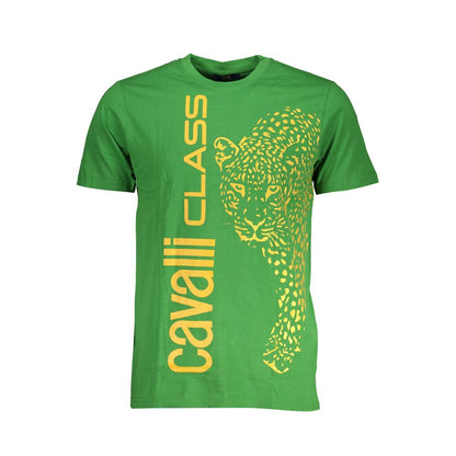 Cavalli Class Verde Cotton Men T-Shirt