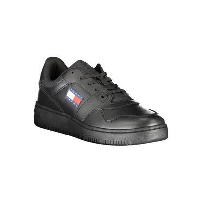 Tommy Hilfiger Black Polyester Athletic Sneakers