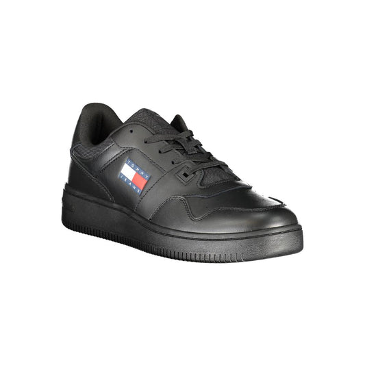 Tommy Hilfiger Black Polyester Athletic Sneakers