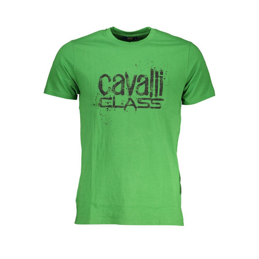 Cavalli Class Verde Cotton Men T-Shirt