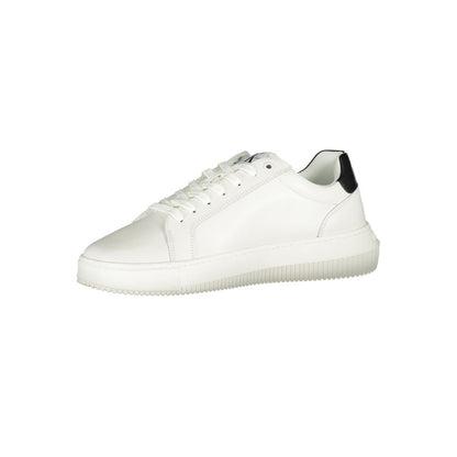 Calvin Klein White Polyester Athletic Sneakers