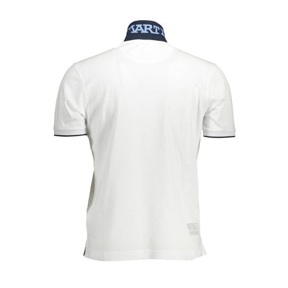 La Martina White Cotton Men Polo Shirt