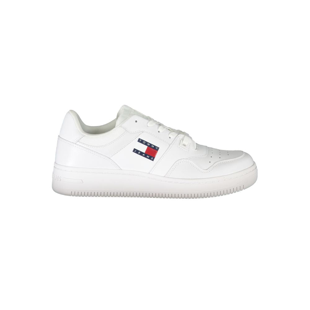 Tommy Hilfiger White Polyester Athletic Sneakers