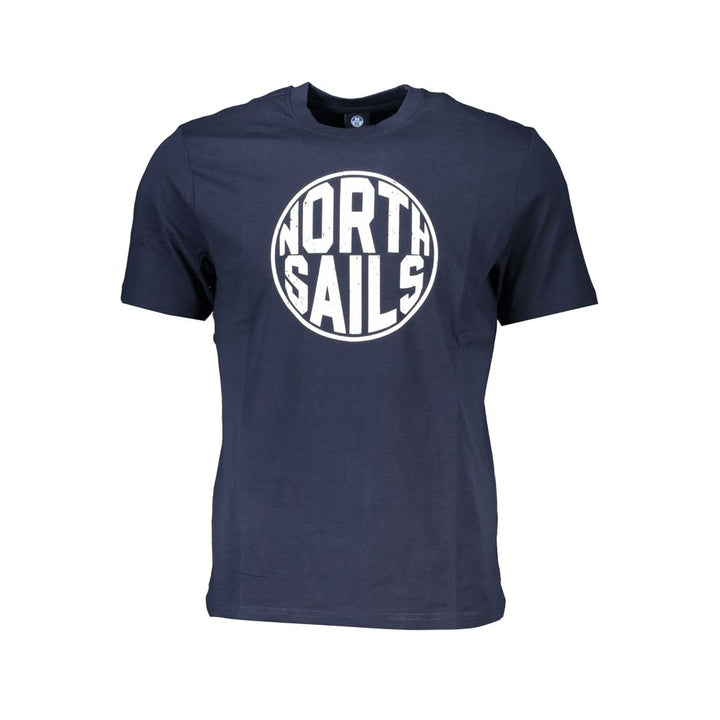 North Sails Blu Cotton Men T-Shirt