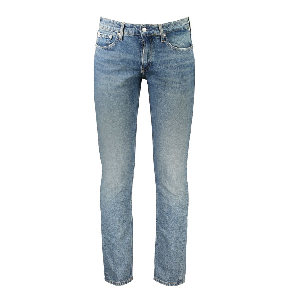 Calvin Klein Blue Cotton Slim Fit Jeans