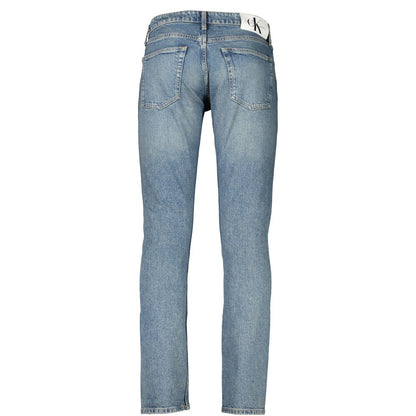 Calvin Klein Blue Cotton Slim Fit Jeans