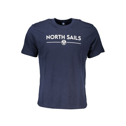 North Sails Blue Cotton Men T-Shirt
