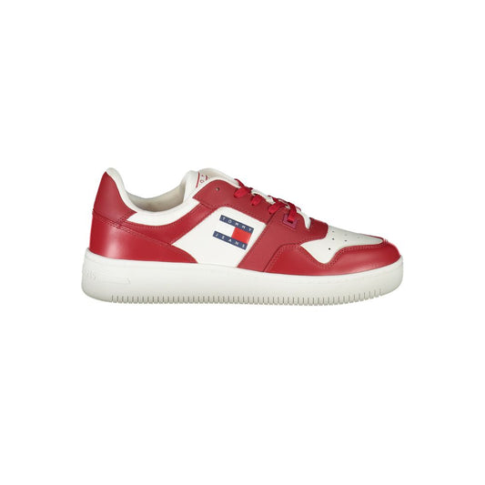 Tommy Hilfiger Red Polyester Athletic Sneakers