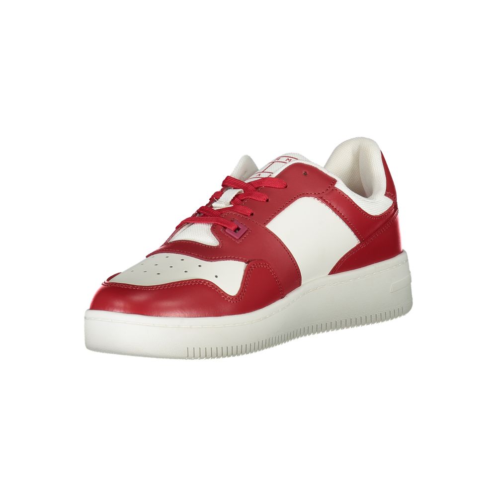 Tommy Hilfiger Red Polyester Athletic Sneakers