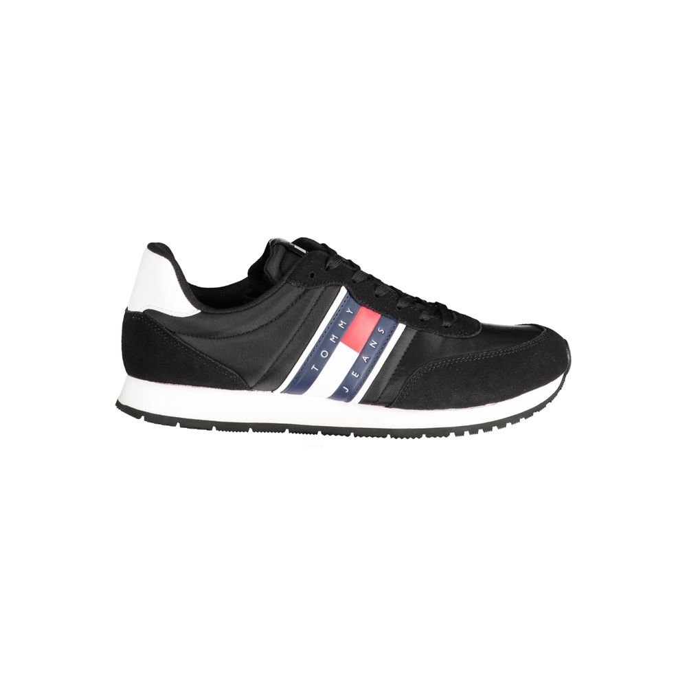 Tommy Hilfiger Black Polyester Athletic Sneakers