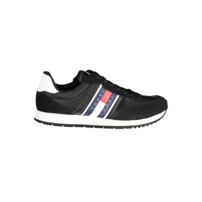 Tommy Hilfiger Black Polyester Athletic Sneakers