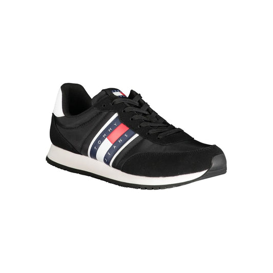 Tommy Hilfiger Black Polyester Athletic Sneakers