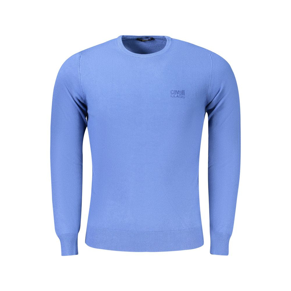 Cavalli Class Blu Viscosa Men Sweater