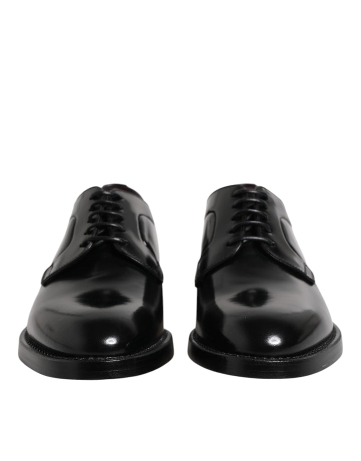 Dolce &amp; Gabbana Black Leather Lace Up Derby Dress Formal Shoes