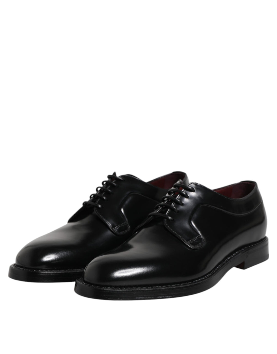 Dolce &amp; Gabbana Black Leather Lace Up Derby Dress Formal Shoes