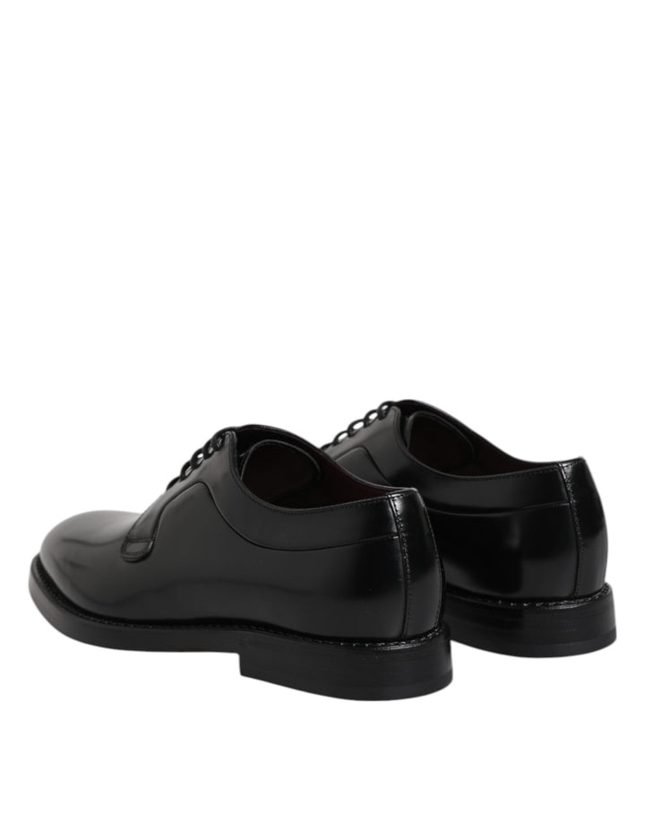 Dolce &amp; Gabbana Black Leather Lace Up Derby Dress Formal Shoes